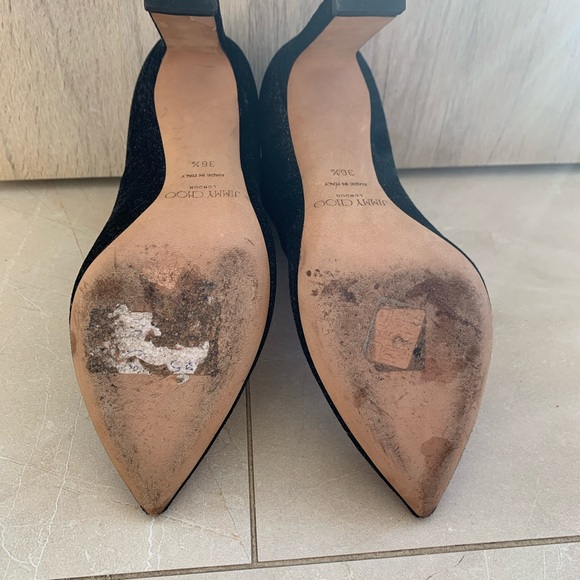 Jimmy Choo ankle sock silver metallic boots size 6.5 - Picture 6 of 7